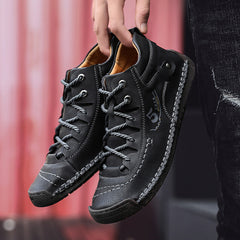 Men's PU Leather Casual Lace Up Driving Ankle Boots Work Shoes
