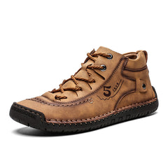 Men's PU Leather Casual Lace Up Driving Ankle Boots Work Shoes