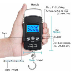 Portable Digital Fishing Scale Lightweight Electronic Luggage Scale LCD Display