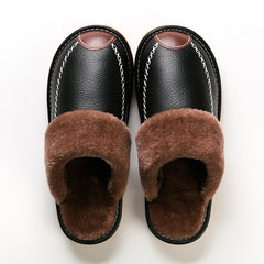 Men's Cozy Fleece Slides Soft Slippers Plush Winter Shoes