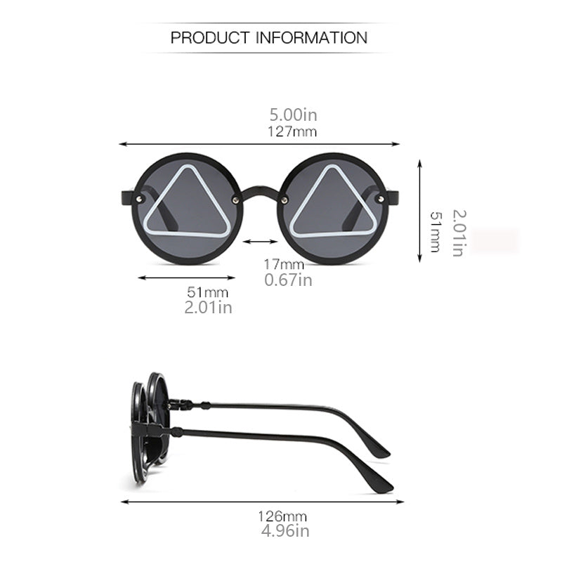 Y2K Round Sunglasses Sun Protection Funny Decorative Accessories