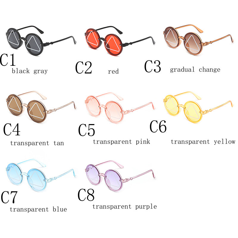 Y2K Round Sunglasses Sun Protection Funny Decorative Accessories