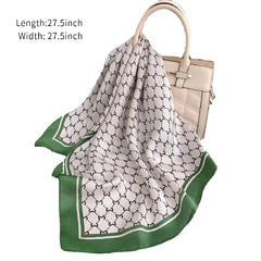 Geometric Print Scarf Square Neck Wrap Shawl Headband