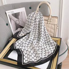 Geometric Print Scarf Square Neck Wrap Shawl Headband