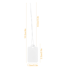 200pcs Jewelry Tags with String 23x13mm Label Paper Marking