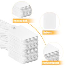 200pcs Jewelry Tags with String 23x13mm Label Paper Marking