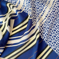 Letter Print Scarf Casual Silk Square Neckerchief Head Wrap Sunscreen Shawl