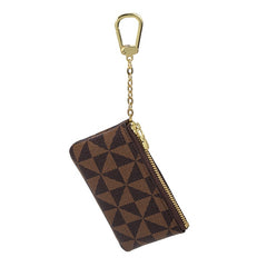 Unisex Geometric Print Zip Coin Purse Wallet Mini Handbag