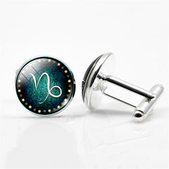 Men's Constellations Gemstone Glass Cufflinks