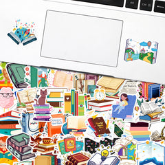 50pcs Book Stickers For Guitar Skateboard Water Bottles Laptop