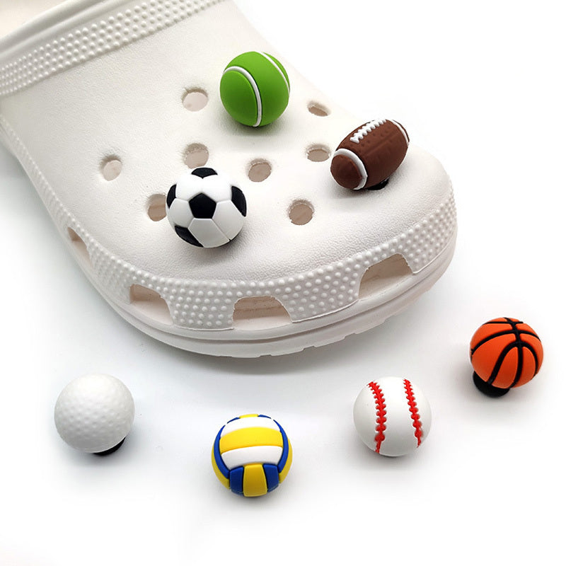 3D Golf Football Charm Shoes Decoration Birthday Party Sandals Slippers
