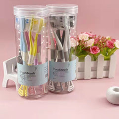 8pcs Soft Toothbrush Set with Tongue Scraper - Gentle Mouth Cleaning