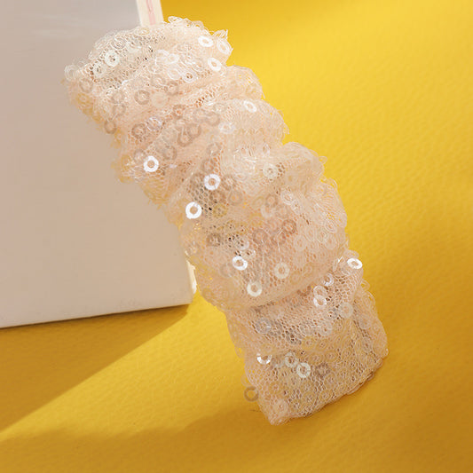 Sequin Decor Hair Clip Shining Mesh Snap Clip Headwear