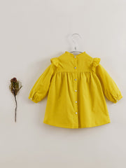 MARC&JANIE Toddler Girls Ruffles Frill Trim Neck Princess Dress