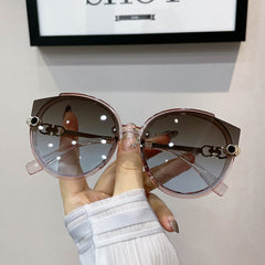 Cat Eye Sunglasses Vintage Oversized Oval Frame Eyewear UV Blocking