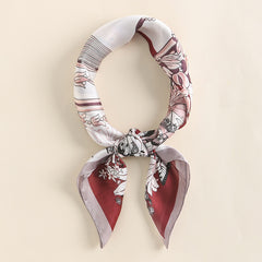 Vintage Butterfly Print Scarf Block Square Neckerchief Head Wrap Sunscreen Shawl