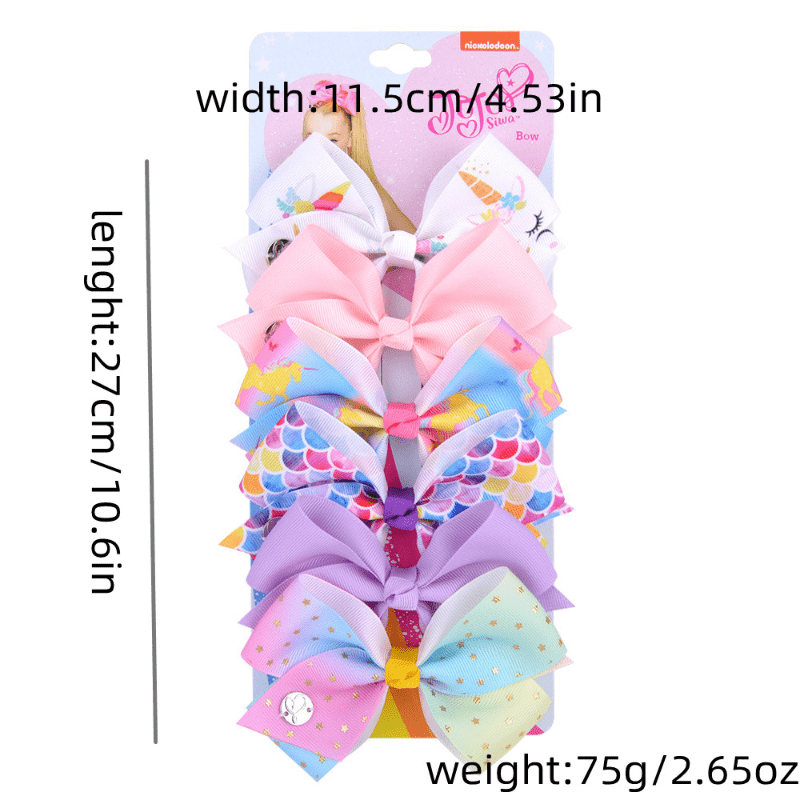 6 Kids Bow Hair Accessories Set