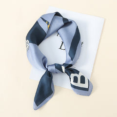 Solid Silk Neckerchief Head Wrap Sunscreen Scarf