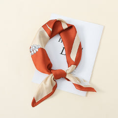 Solid Silk Neckerchief Head Wrap Sunscreen Scarf