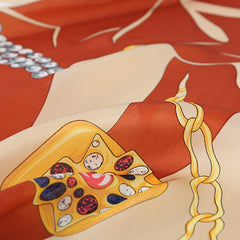 Solid Silk Neckerchief Head Wrap Sunscreen Scarf