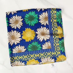 Vintage Sunflower Print Scarf Casual Square Neckerchief Head Wrap