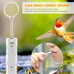 Bird Training Whistle Stainless Steel Tool for Parrots Pigeons