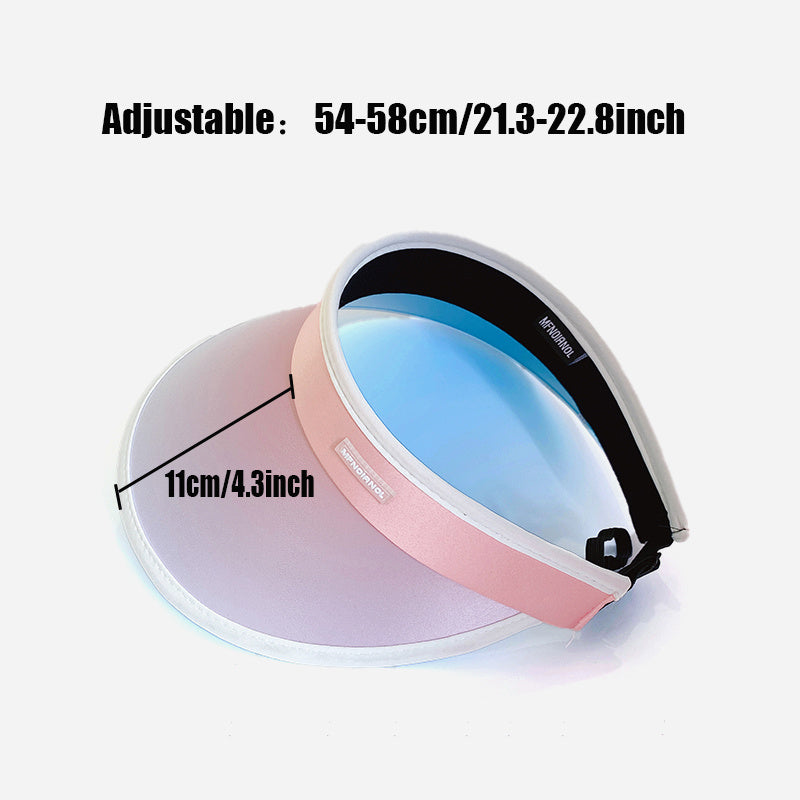 Gradient Summer Visor Hat Wide Brim UV Protection Sun Hats