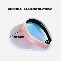 Gradient Summer Visor Hat Wide Brim UV Protection Sun Hats