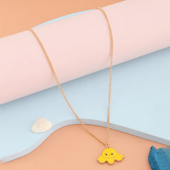 Girls Octopus Necklace Different Moods Double Sides Necklace Gift For Kids