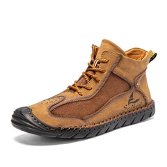 YEWNUW Leather Ankle Boots for Climbing Trekking
