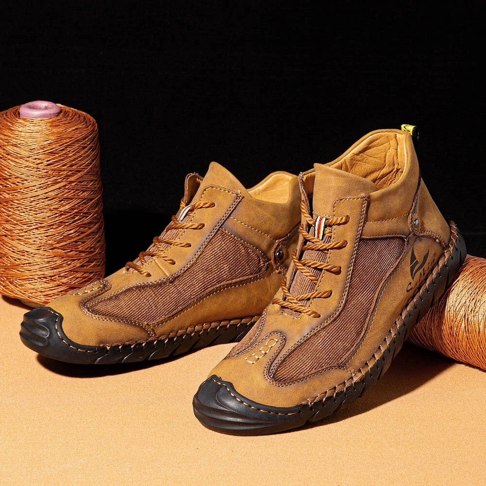 YEWNUW Leather Ankle Boots for Climbing Trekking