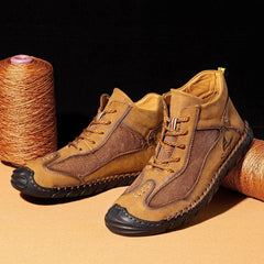 YEWNUW Leather Ankle Boots for Climbing Trekking