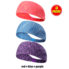 3pcs Multicolor Sports Headband for Fitness Yoga