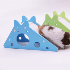 Wooden Bird Slide Toy House for Small Pets