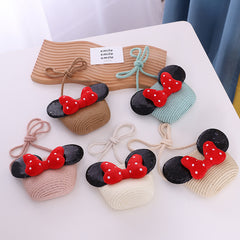 Girls Mini Beach Bag Straw Bag Cartoon Summer Girls Crossbody Bag