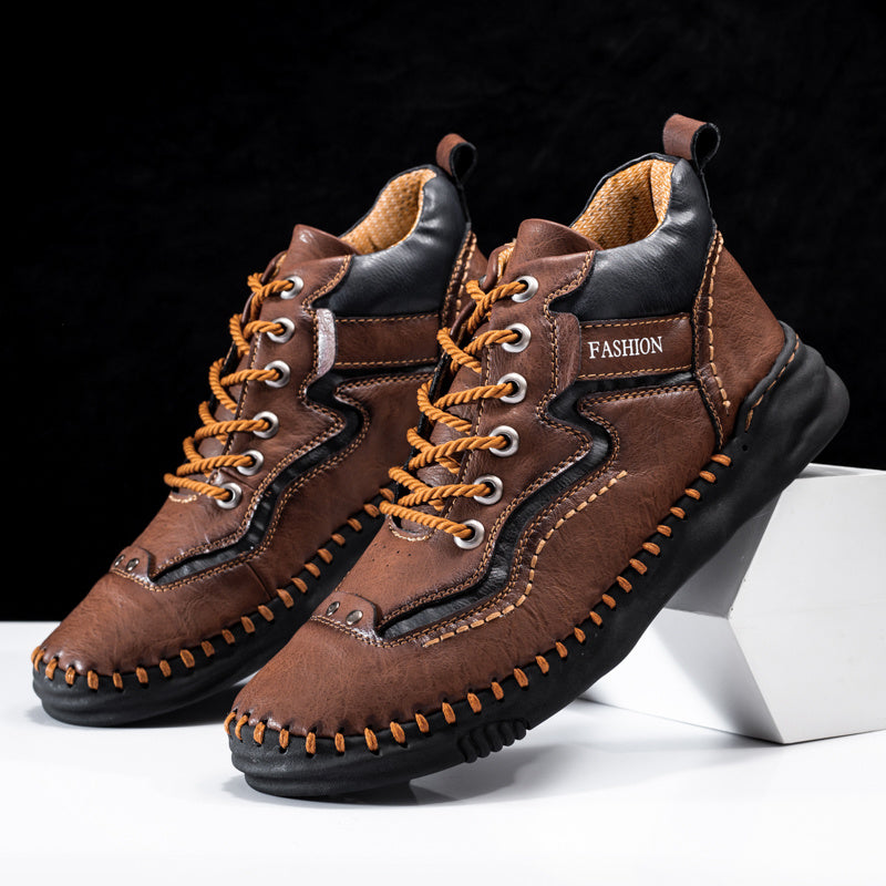 Men's Vintage Outdoor Boots Lace Up Ankle Sneakers