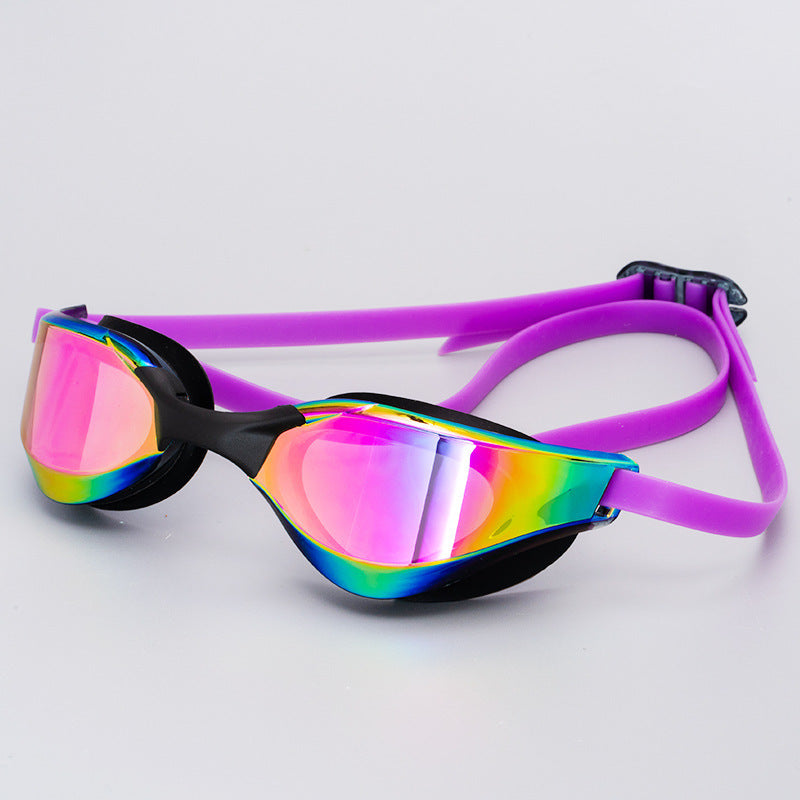 Electroplated Anti Fog UV Protection Swimming Goggles for Adults