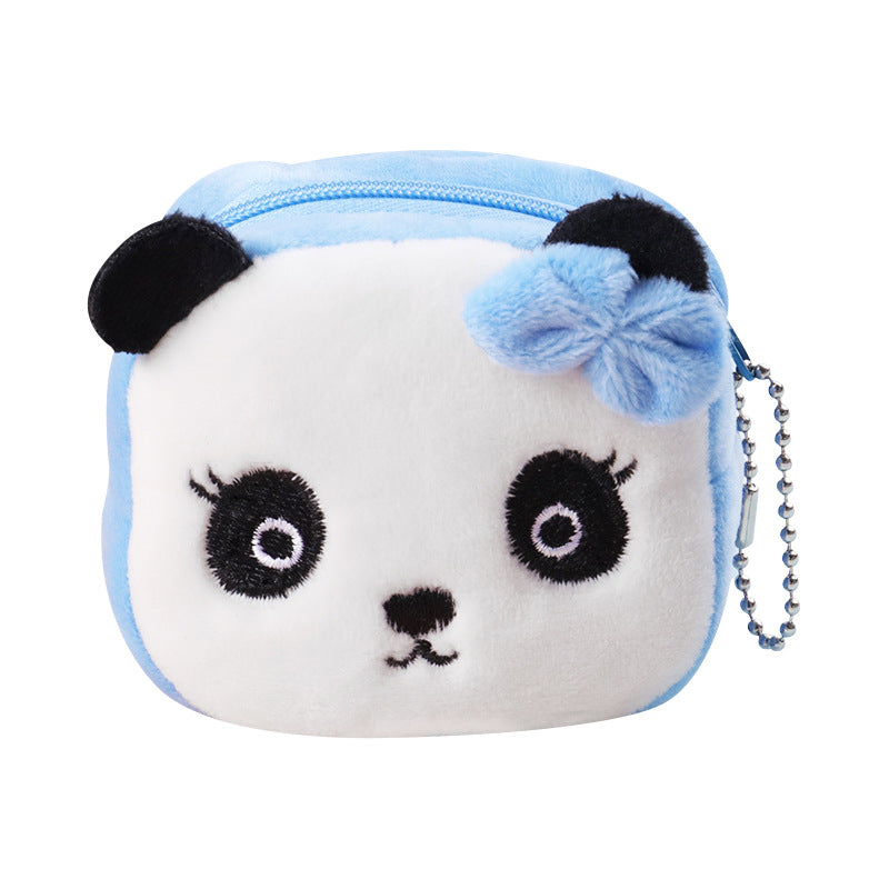 Girls Plush Cartoon Panda Rabbit Frog Bear Strawberry Coin Purse