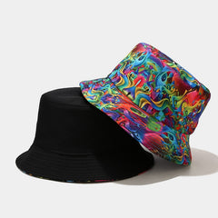 Plant Print Fisherman Hat Outdoor Sun Protection Hat