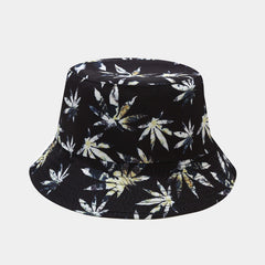 Plant Print Fisherman Hat Outdoor Sun Protection Hat
