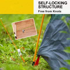 Easy Tighten Rope Kit For Camping Automatic Lock Hooks Tent Accessories