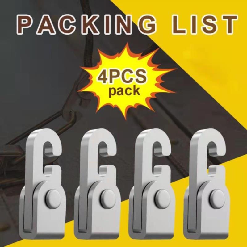 Easy Tighten Rope Kit For Camping Automatic Lock Hooks Tent Accessories