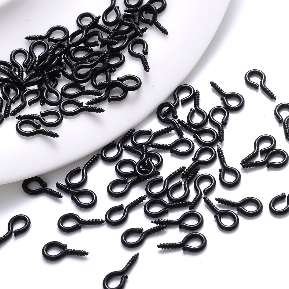 100Pcs 4x9mm Sheep Eyes Nail Screw for DIY Jewelry Making