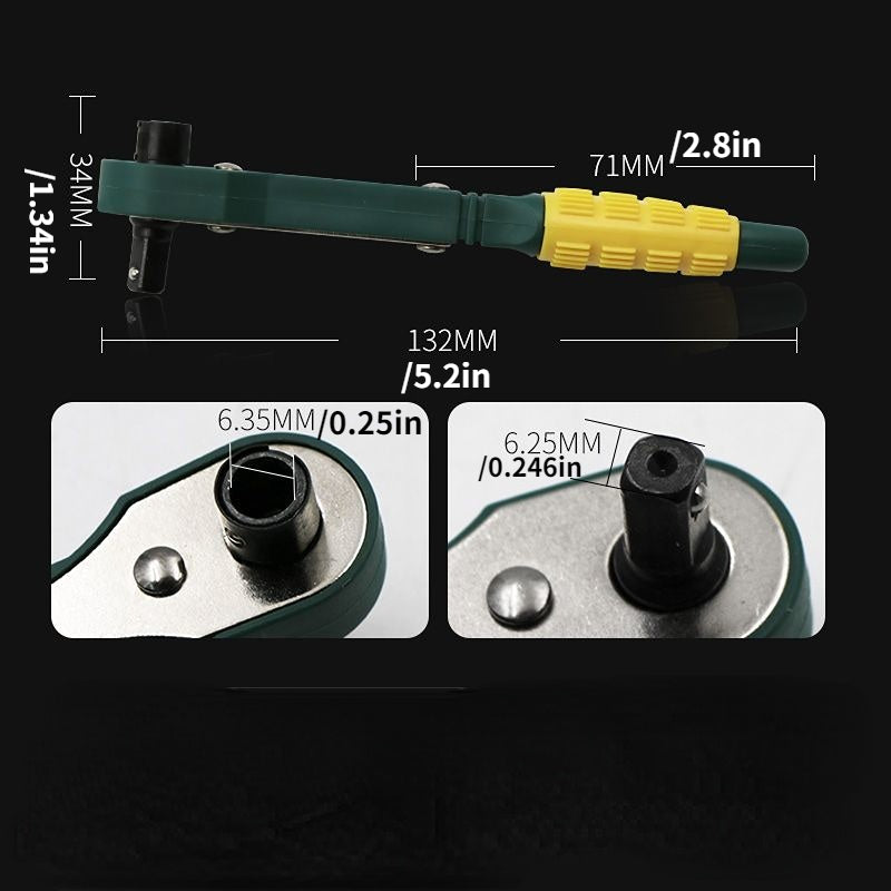 10-in-1 Ratchet Wrench Set with Dual Purpose Screwdriver