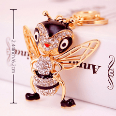 Alloy Enamel Bee Keychain Bag Accessory