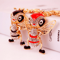 Alloy Enamel Bee Keychain Bag Accessory