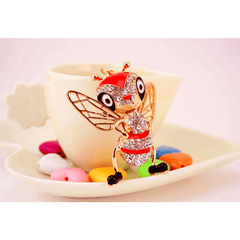 Alloy Enamel Bee Keychain Bag Accessory