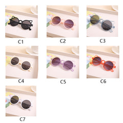 Boys Cat Ear Round Sunglasses for Sun Protection