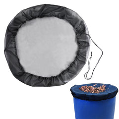Rain Barrel Net Cover with Drawstring Water Butt Netting