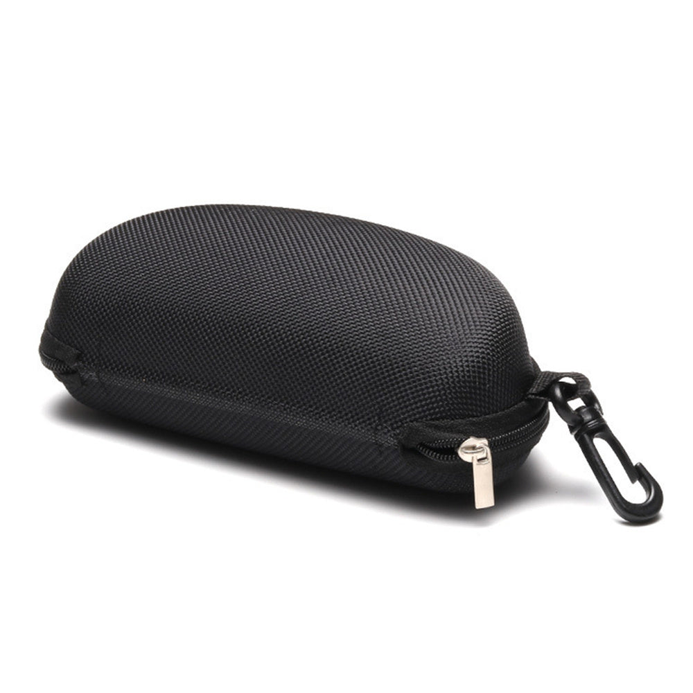 Large Zipper Sunglasses Case Anti Pressure Glasses Pouch with Hook